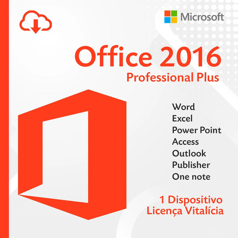 Office 2016 Professional Plus - Licença Vitalícia