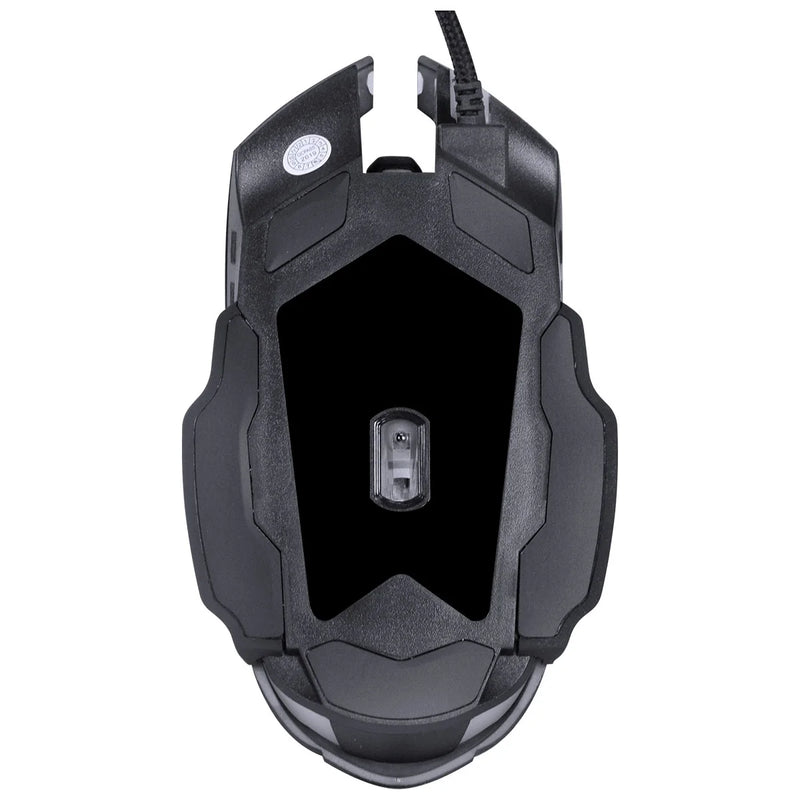 Mouse Gamer Galatica 2400 Dpi Led Azul Cabo Usb 1,8 Metros Trançado